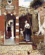 Pieter de Hooch The Courtyard of a House in Delft oil on canvas